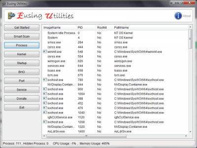 Screenshot of the application Eusing Utilities - #2