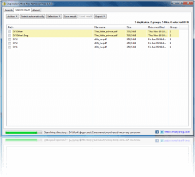 Screenshot of the application Duplicate Office File Remover Free - #2
