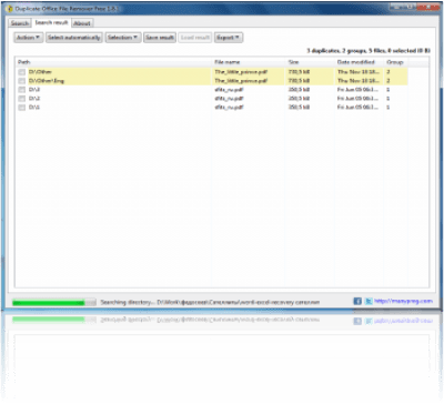 Screenshot of the application Duplicate Office File Remover Free - #3