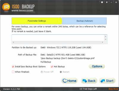 Screenshot of the application Isoo Backup - #2