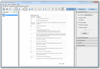 Screenshot of the application Advanced PDF Reader - #1