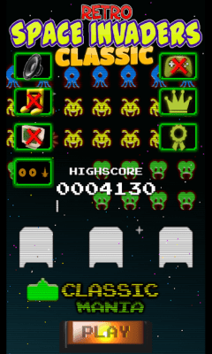 Screenshot of the application Classic Space Invaders - #1