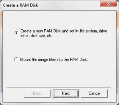 Screenshot of the application Gilisoft RAMDisk - #2