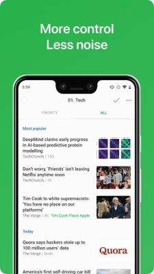 Screenshot of the application Feedly - Smarter News Reader - #3