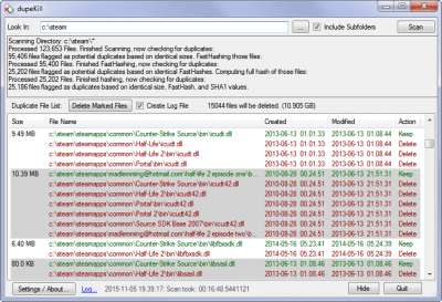 Screenshot of the application DupeKill - #1