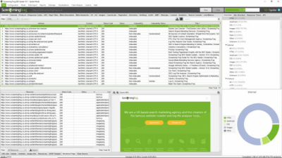 Screenshot of the application Screaming Frog SEO Spider - #1