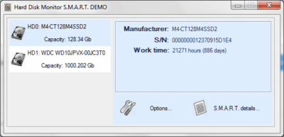 Screenshot of the application Hard Disk Monitor - #1