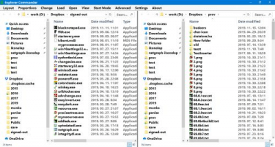 Screenshot of the application Explorer Commander - #5