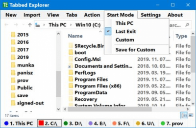 Screenshot of the application Tabbed Explorer - #6