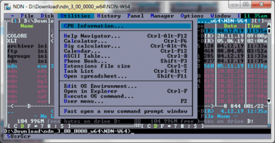Screenshot of the application NDN (Necromancer's Dos Navigator) - #3