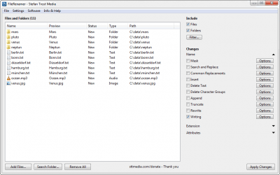 Screenshot of the application FileRenamer - #5