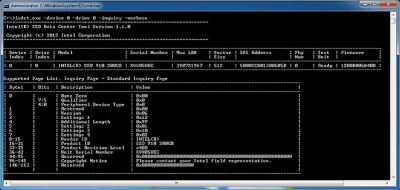 Screenshot of the application Intel SSD Data Center - #1