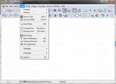 Screenshot of the application FoxEditor - #2