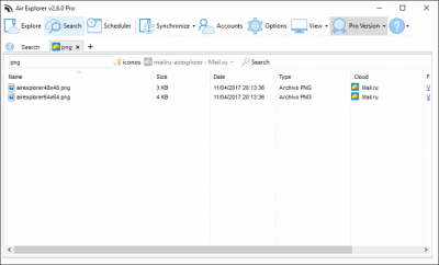 Screenshot of the application Air Explorer - #4