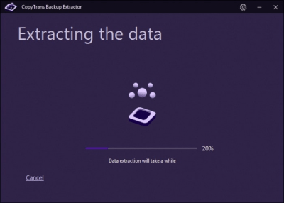 Screenshot of the application CopyTrans Backup Extractor - #5