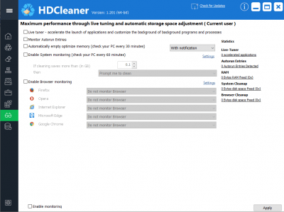 Screenshot of the application HDCleaner - #1