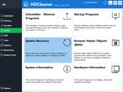 Screenshot of the application HDCleaner - #2