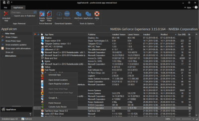Screenshot of the application AppFalcon - #3