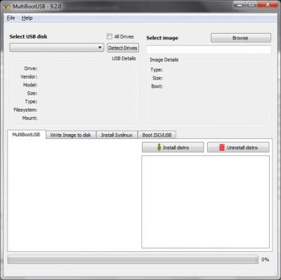 Screenshot of the application MultiBootUSB - #1