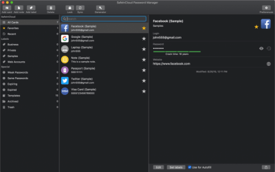 Screenshot of the application SafeInCloud - Password Manager - #6