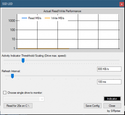 Screenshot of the application SSD-LED - #1