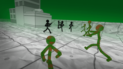 Screenshot of the application Stickman vs. Zombies 3D - #2