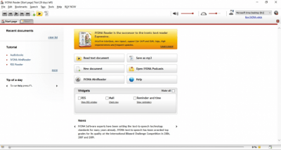 Screenshot of the application IVONA Reader - #1