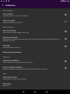 Screenshot of the application MyRadar Weather Radar - #11