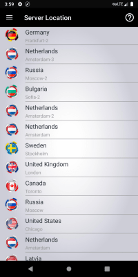 Screenshot of the application Electro VPN - fast, free, secure - #7