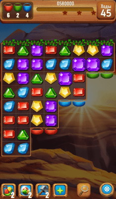 Screenshot of the application Gems crystals Three in a row - #1