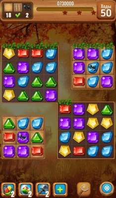 Screenshot of the application Gems crystals Three in a row - #3