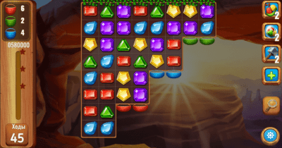 Screenshot of the application Gems crystals Three in a row - #7