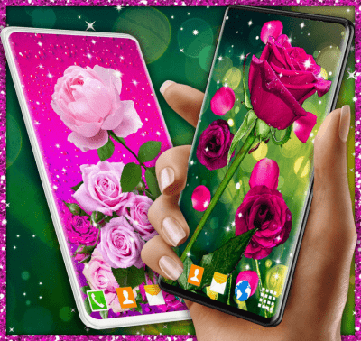 Screenshot of the application Pink Rose Live Wallpaper 3D Roses 4K Wallpapers - #3