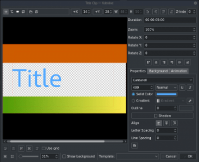 Screenshot of the application Kdenlive - #3