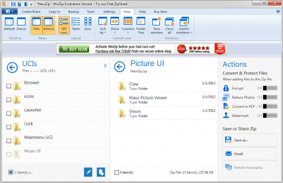 Screenshot of the application WinZIP - #1