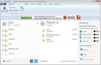 Screenshot of the application WinZIP - #5