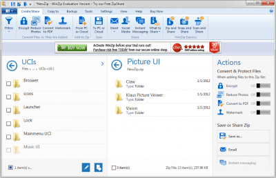 Screenshot of the application WinZIP - #6