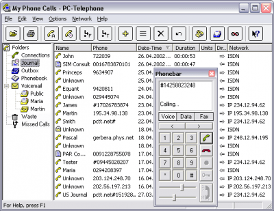 Screenshot of the application PC-Telephone - #1