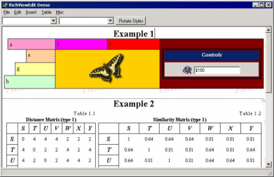 Screenshot of the application RichView components for Delphi and C++Builder - #1