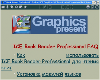 Screenshot of the application ICE Book Reader Professional - #1