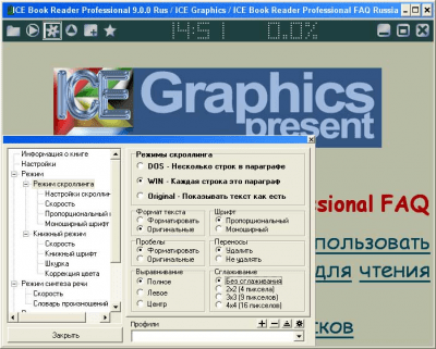 Screenshot of the application ICE Book Reader Professional - #4