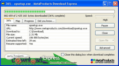 Screenshot of the application Download Express - #1