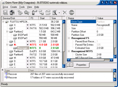 Screenshot of the application R-Studio Data Recovery Software - #1