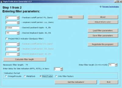 Screenshot of the application Digital Indicators Generator v1.7 - #1