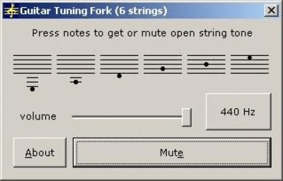 Screenshot of the application Guitar tuning fork - #1