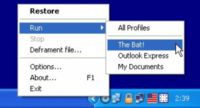 Screenshot of the application Rapid File Defragmentor - #4