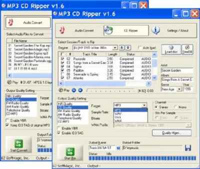 Screenshot of the application MP3 CD Ripper - #1