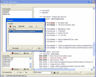 Screenshot of the application SPInstall - #1