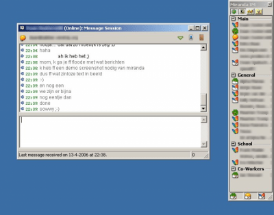 Screenshot of the application Miranda IM - #1