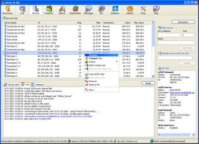 Screenshot of the application eMule - #8